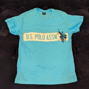 Small turquoise "U.S. polo assn." shirt.